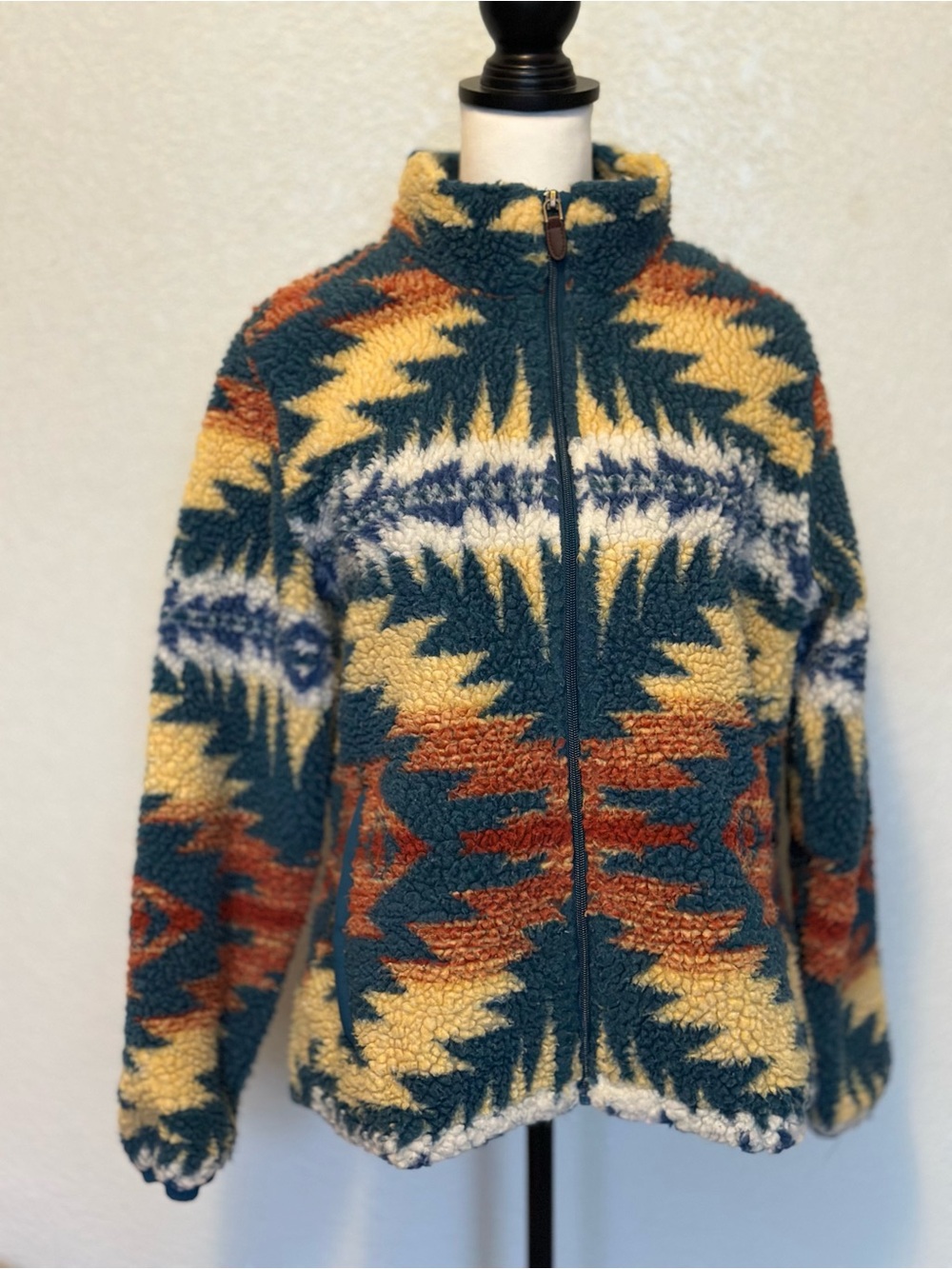 Pendleton x Ariat Southwest Aztec Sherpa Zip Jacket M GUC